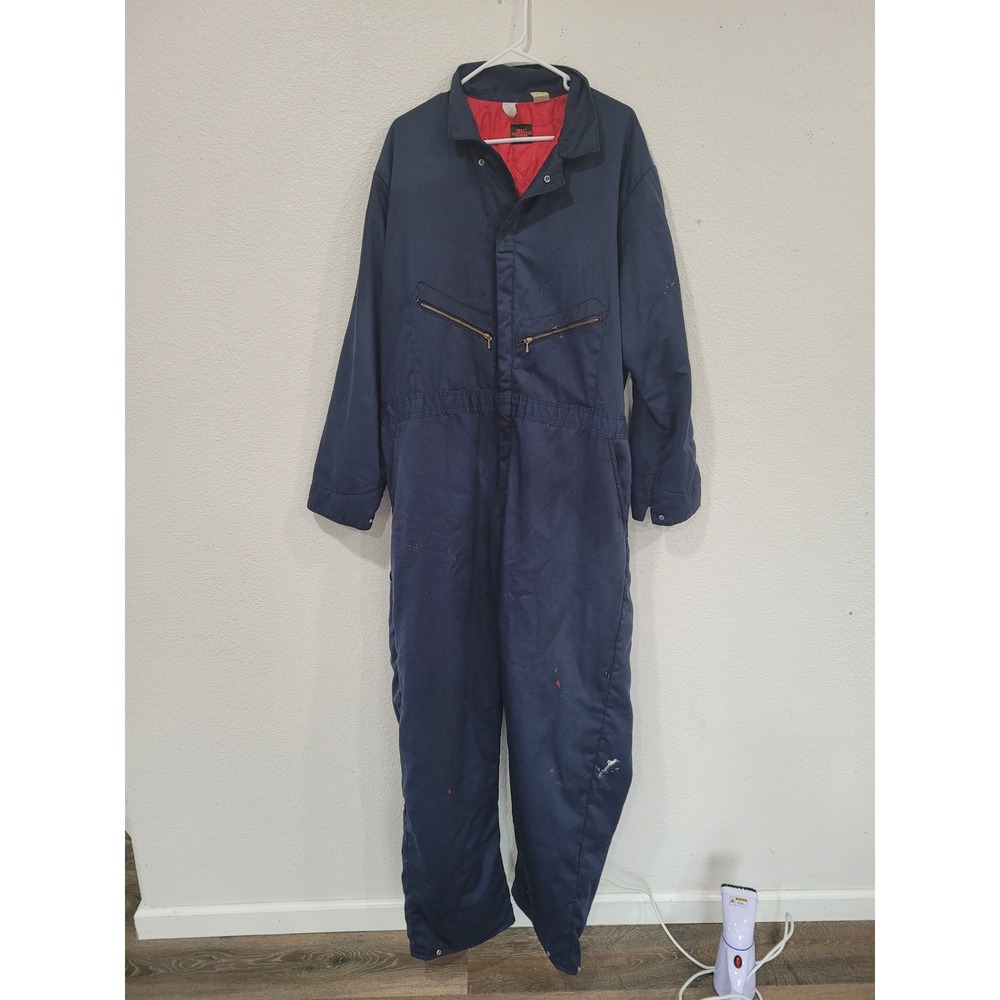 Vintage BIG BEN Blue Coverall‎ Workwear Insulated Quilted Lined Men's 46/48 #18